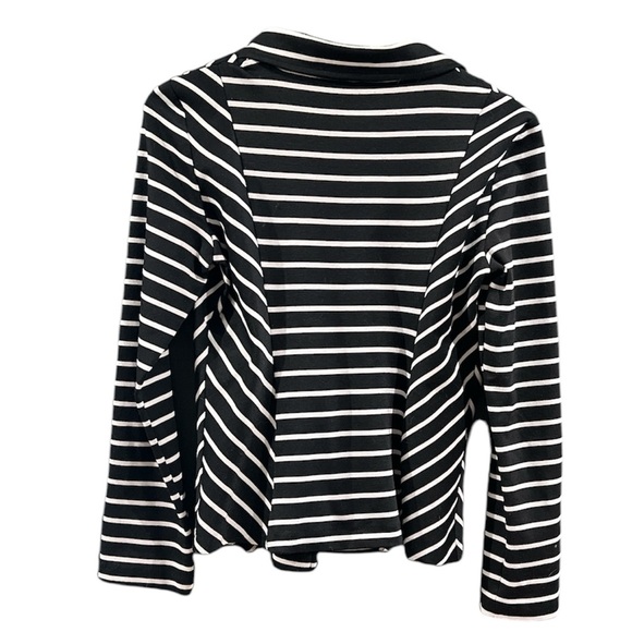 🇨🇦Made in Canada, COLORI Black & White Diagonal Striped Blazer - Size Small - Picture 3 of 4